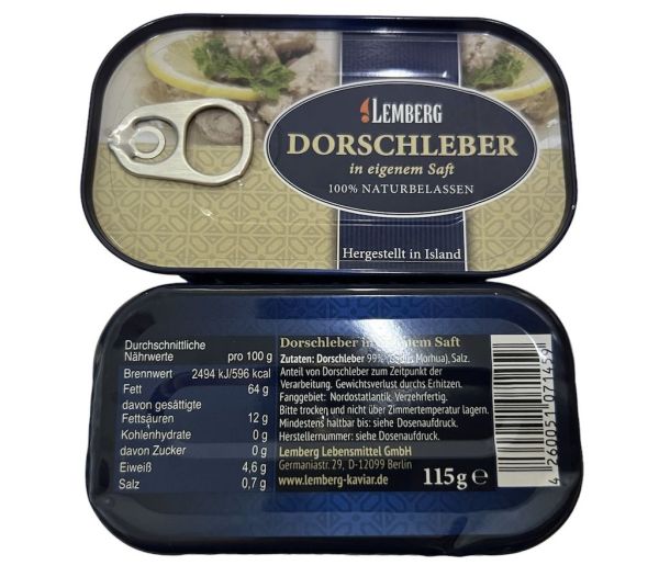 Печень Трески Lemberg 115 гр Лемберг