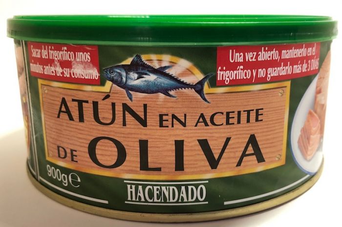 Тунец в оливковом масле Hacendado Испания 900гр